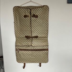 Vintage Authentic Gucci GG Coated Canvas Garment Bag